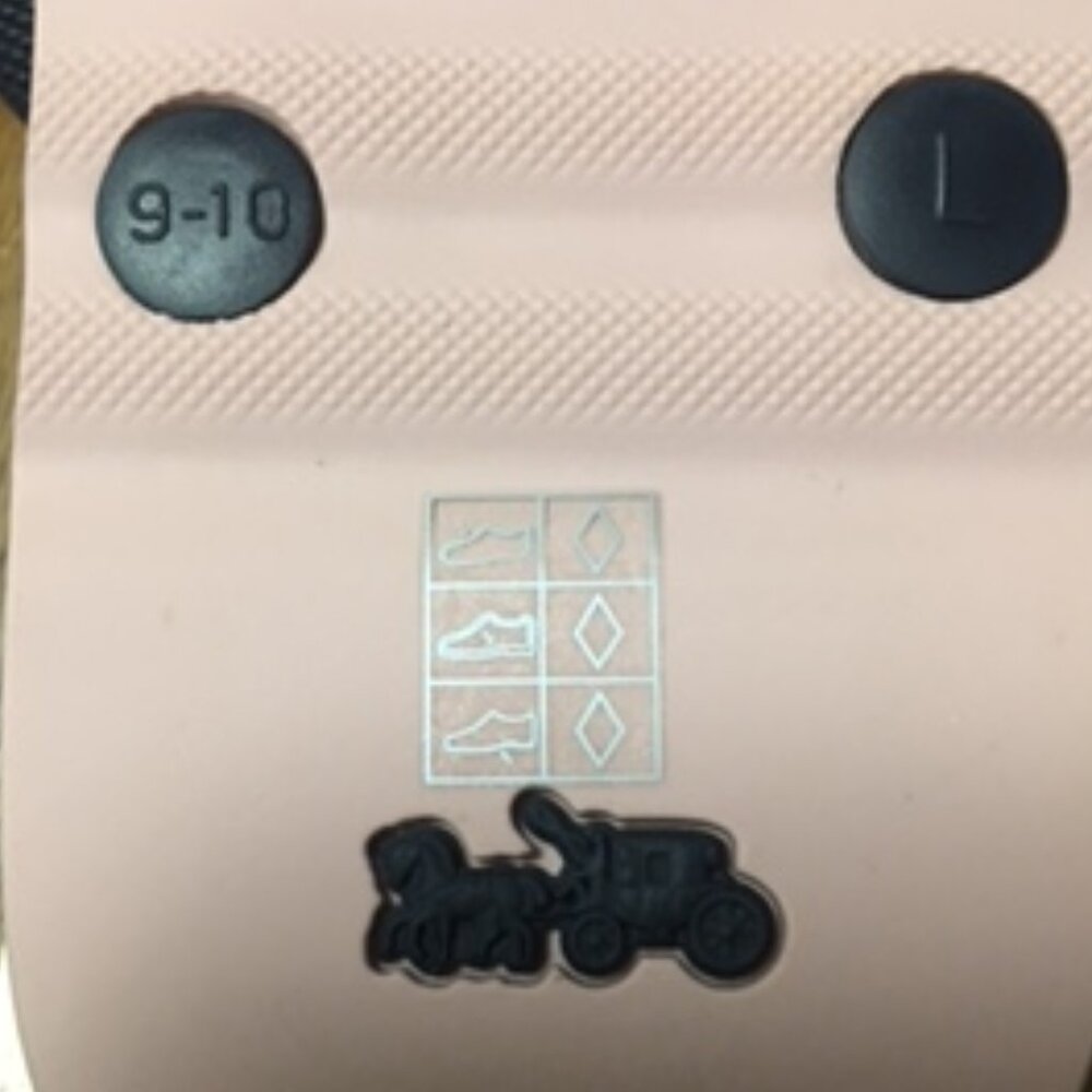 NWT Coach Black Watermelon Logo Flip Flops Size 9-10 - Picture 7 of 8